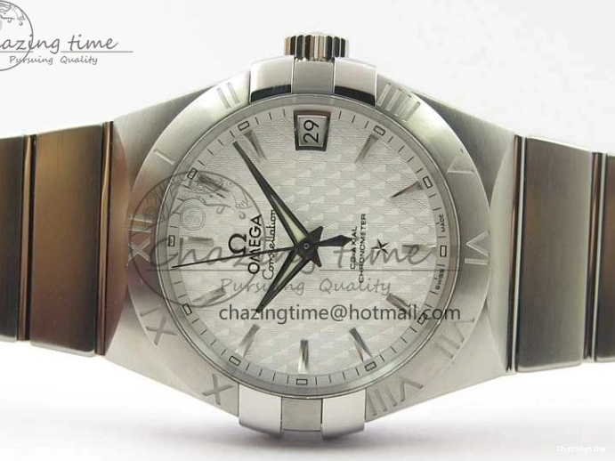 0423 Constellation 38mm SS VSF 1:1 Best Edition White Textured Dial on SS Bracelet A8500 Super Clone EasyCare 7919